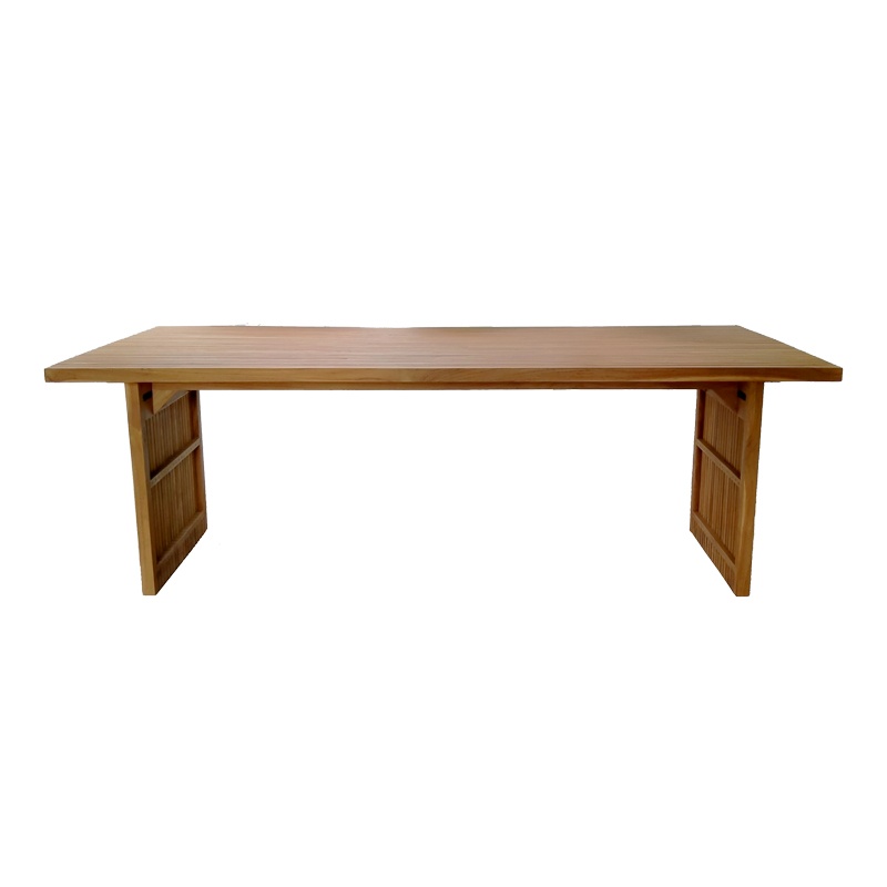 Set dining Zibra, Pako World, 7 piese, Bej-Natural, 220x100x75 cm