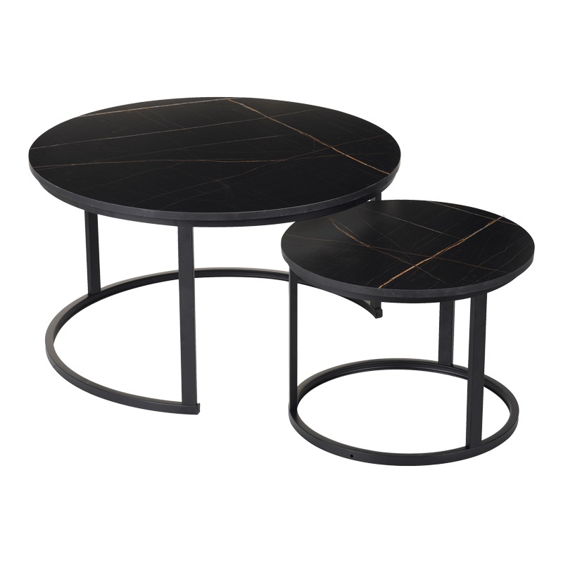 Set Masuta de cafea 2 buc Solme I Carbune 80x80x45 cm - 2 | YEO