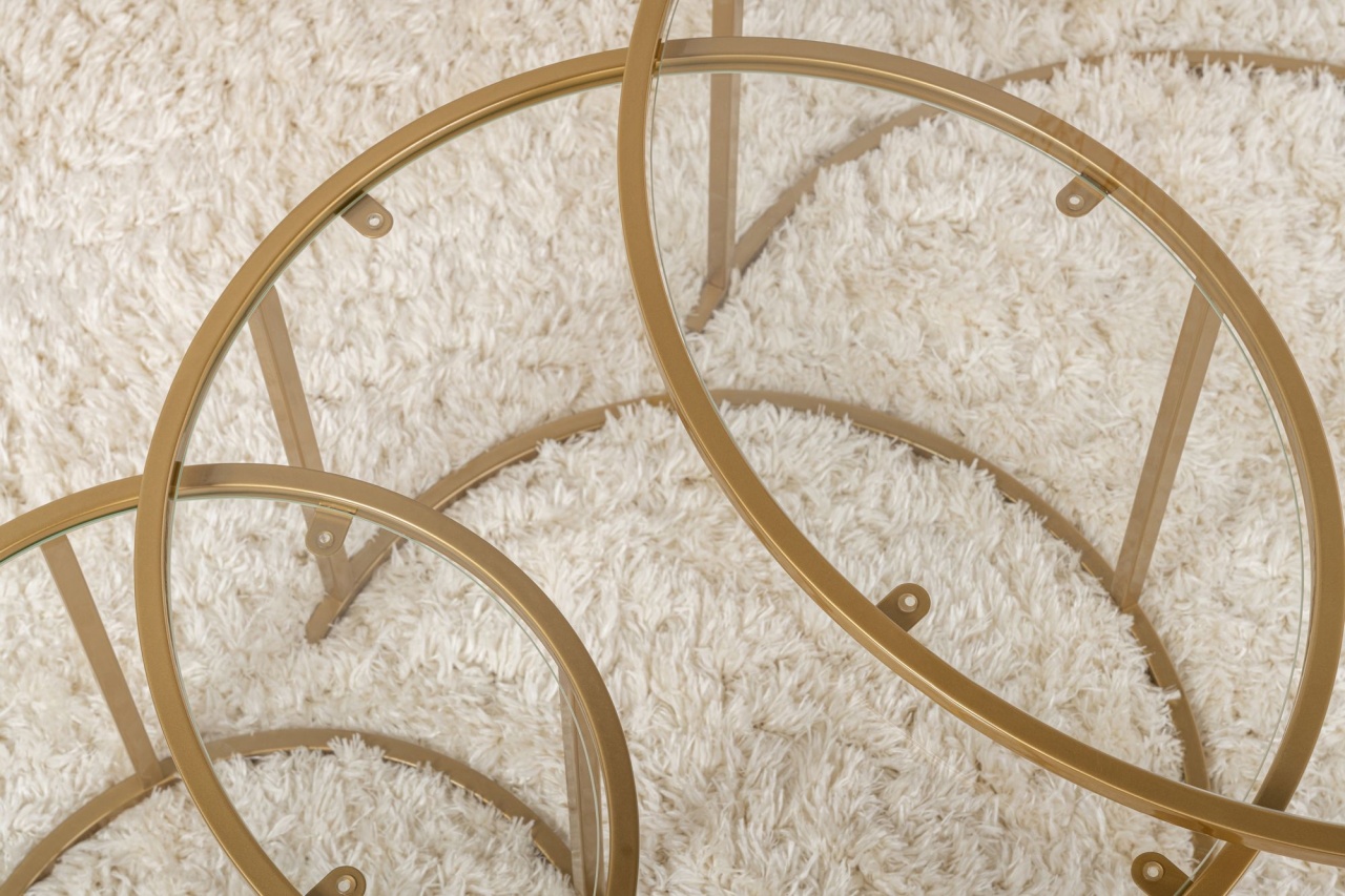 Set masute de cafea Aurum Auriu - 4 | YEO