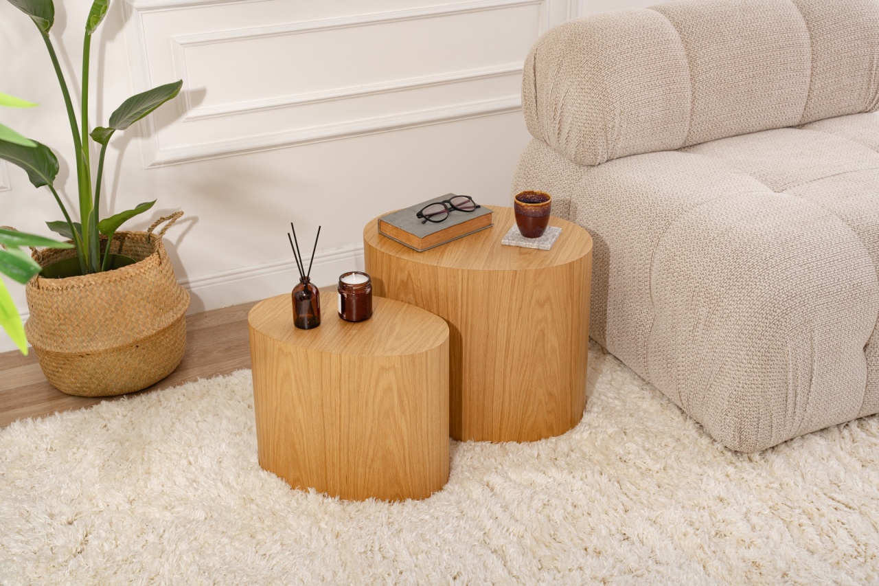 Set masute laterale Elipse Set Stejar - 1 | YEO