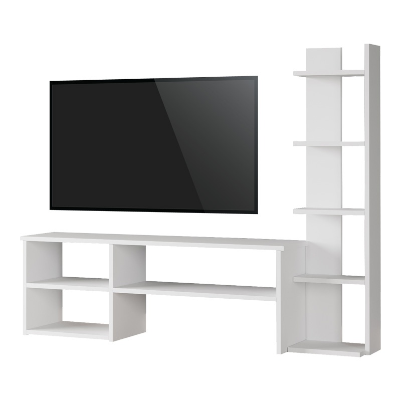 Set mobilier living Perla, Pako World, Alb, 120x29x41 cm