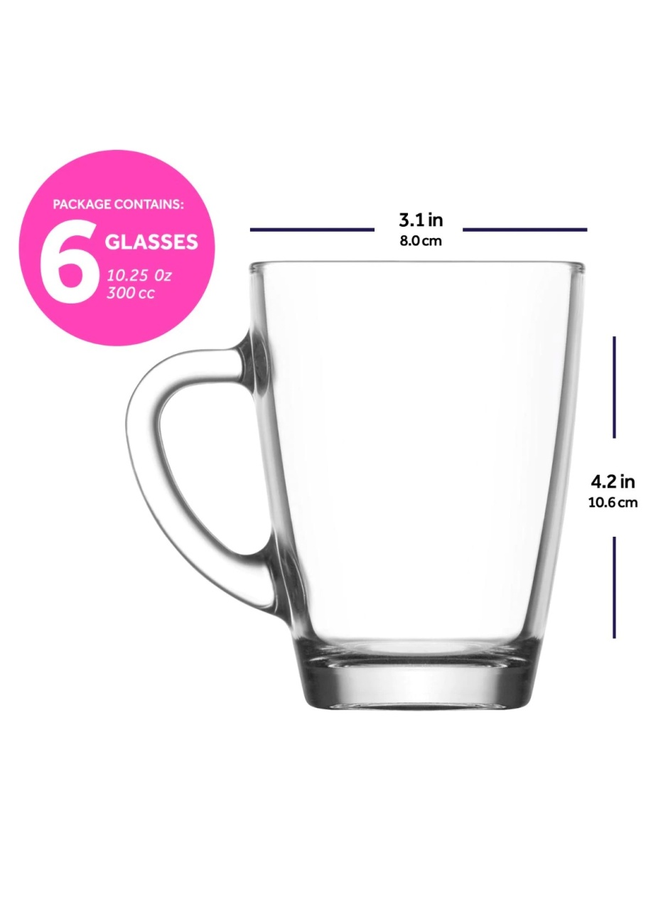 Set pahare (6 bucati) Lv-Veg422F Transparent 8x8x10.6 cm