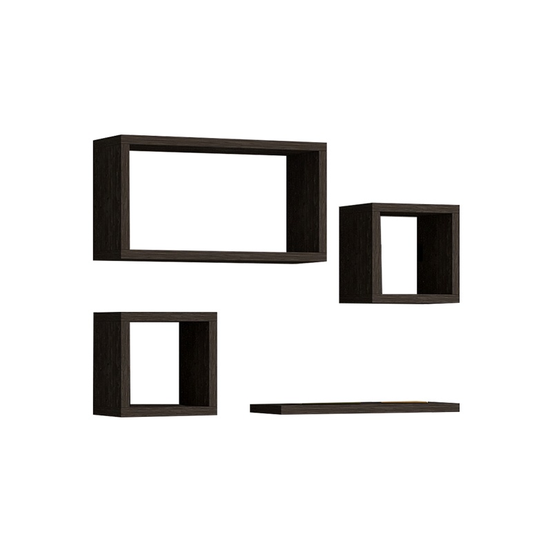 Set rafturi de perete 3 buc Babine Pako World Antracit 84x15x44 cm