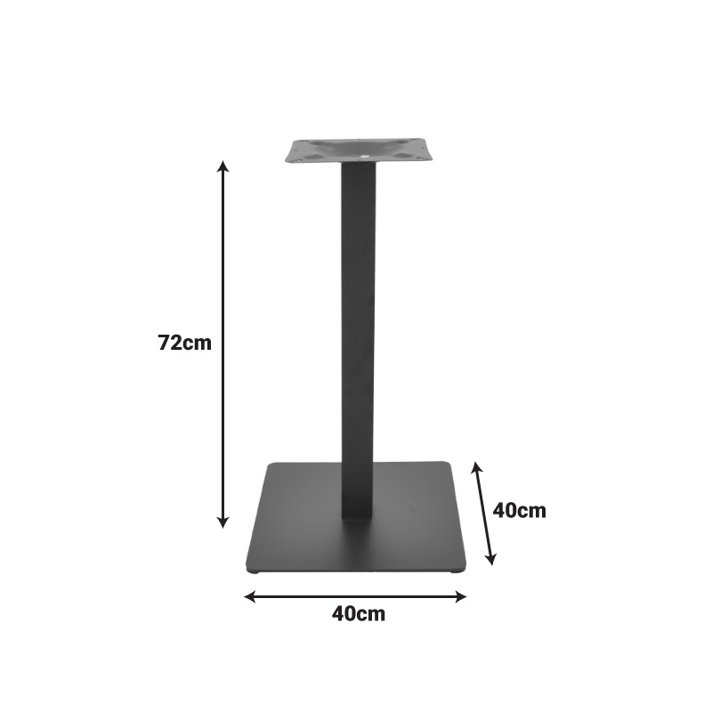 Stalp picior suport blat masa Batan I Negru 40x40x72 cm - 1 | YEO