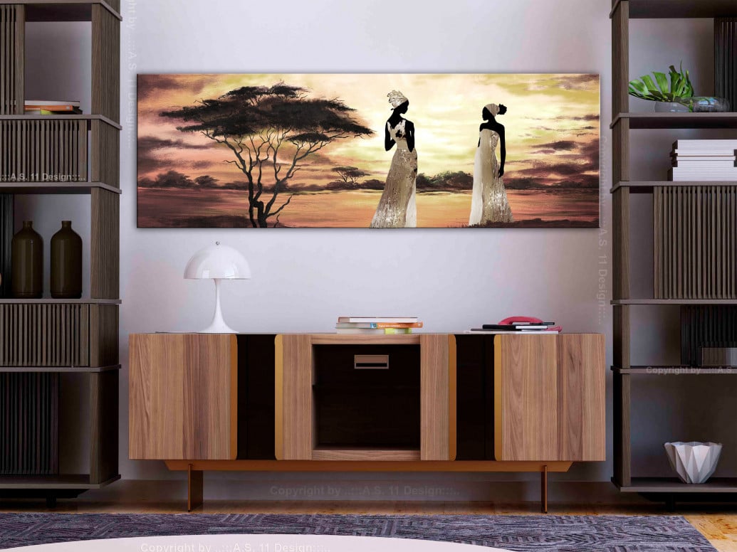 Tablou - African Goddesses (1 Part) Narrow 120x40 cm - 1 | YEO