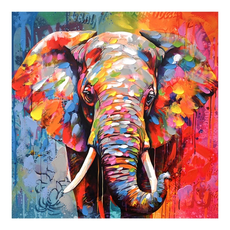 Tablou canvas Elephant 80x3x80 cm