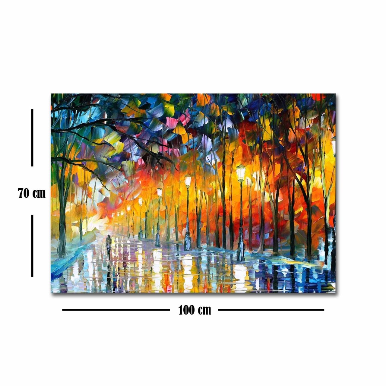 Tablou canvas FAMOUSART-026 Multicolor 70x100x3 cm