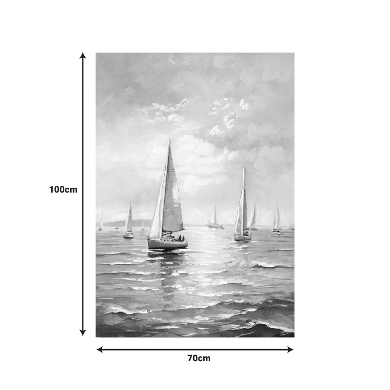 Tablou canvas Sailsy I Inart, Pako World, 70x3x100 cm - 1 | YEO