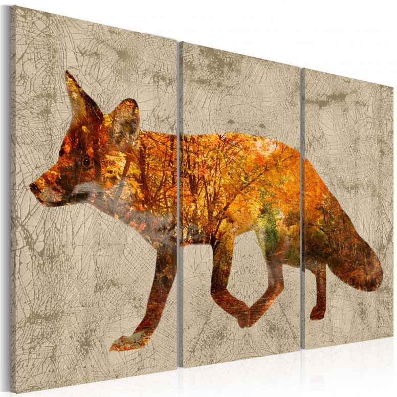 Tablou - Fox in the Wood 90x60 cm