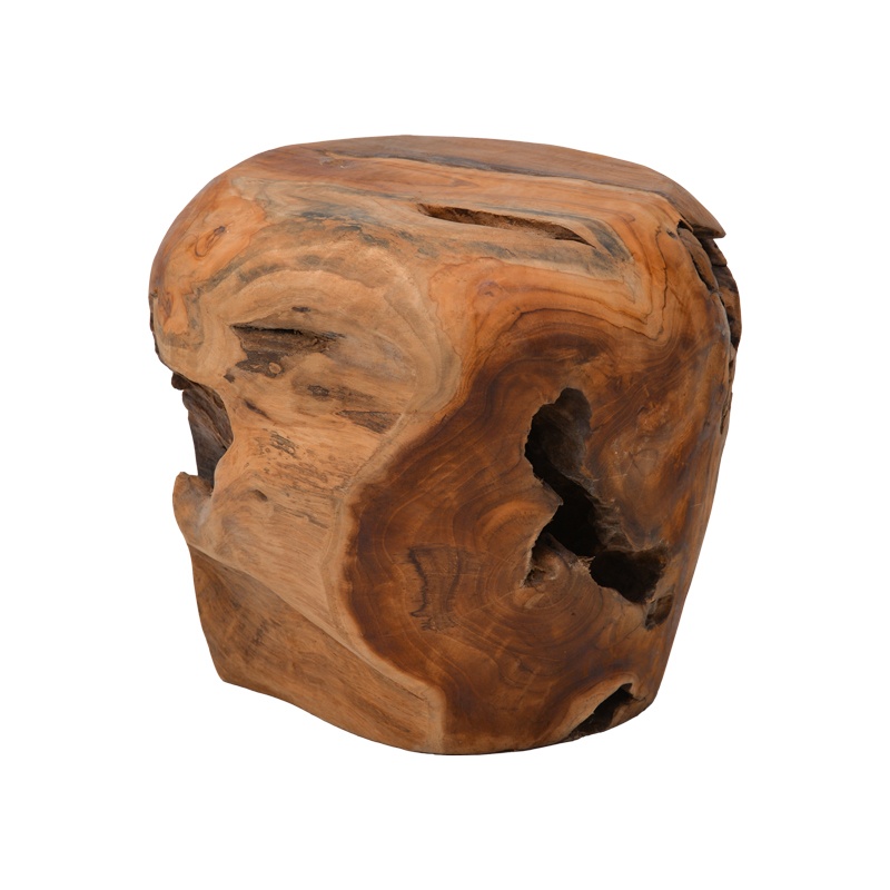Taburet lemn masiv, Bolare, Pako, Natural 40x40x36 cm - 2