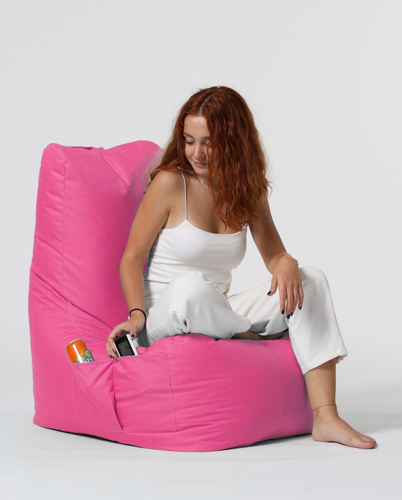 Taburet puf beanbag de gradina Diamond Roz