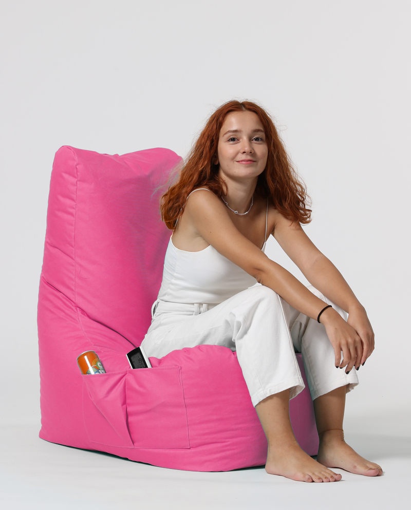 Taburet puf beanbag de gradina Diamond Roz - 4 | YEO