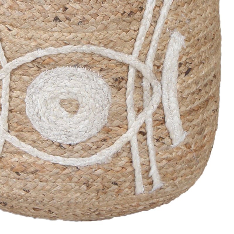 Taburet Puf Bono Boho, Pako World, Iuta, Natural, 40x45 cm - 2 | YEO