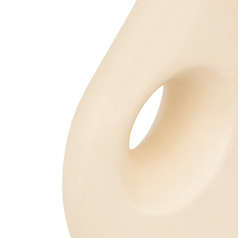 Vaza ceramica Theremy, Pako World, Bej, 19x8x30 cm