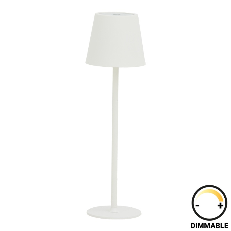 Veioza tactila Brave, Pako World, LED, Alb, 11x11x37 cm