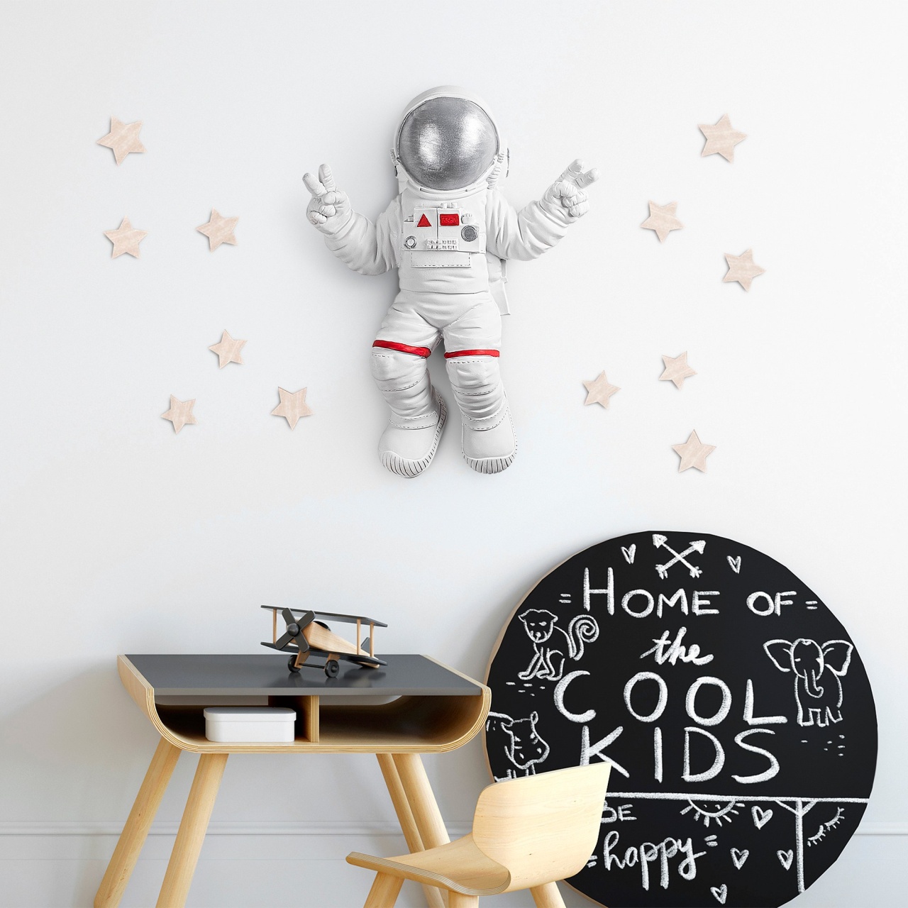 Accesoriu decorativ de perete Yak-001 Astronaut Alb 35x47x10 cm - 1 | YEO