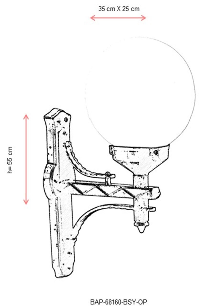 Aplica de perete exterior OP Alb 35x25 cm - 2 | YEO