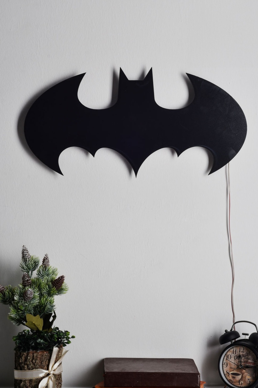 Aplică de perete LED decorativă Batman Rosu 50x25 cm