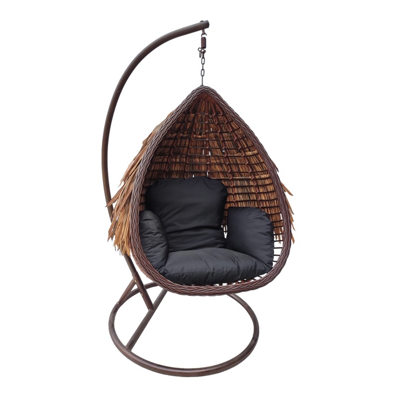 Balansoar Varur, Pako World, Maro-Negru, Ratan, 120x105x195 cm - 2 | YEO
