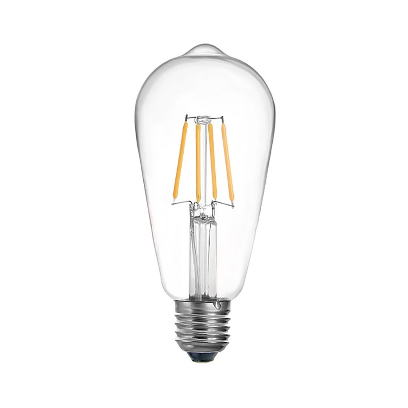 Bec LED ST64 4W 3000K E27 transparent 6.4x6.4x14.7 cm