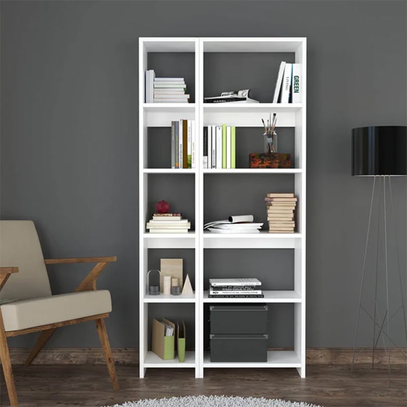 Biblioteca Alkathi Pako World Alb 77x22x160 cm - 1 | YEO