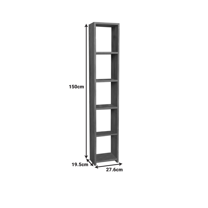 Biblioteca Barzine Pako World Alb 27.6x19.5x150 cm