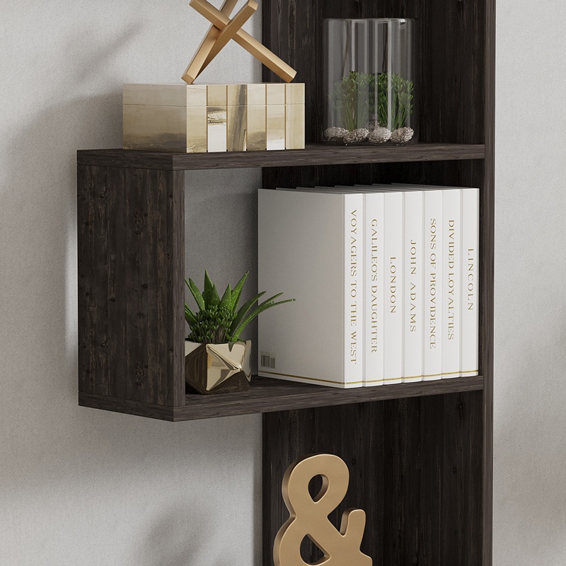 Biblioteca Cascade, Pako World, Stejar inchis, 51x22x150 cm - 3 | YEO
