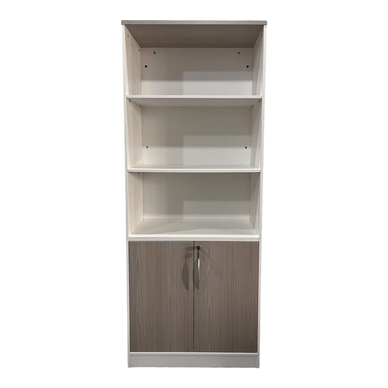 Biblioteca de birou Armadi, Pako World, Alb-Sonoma, 80x40x200 cm