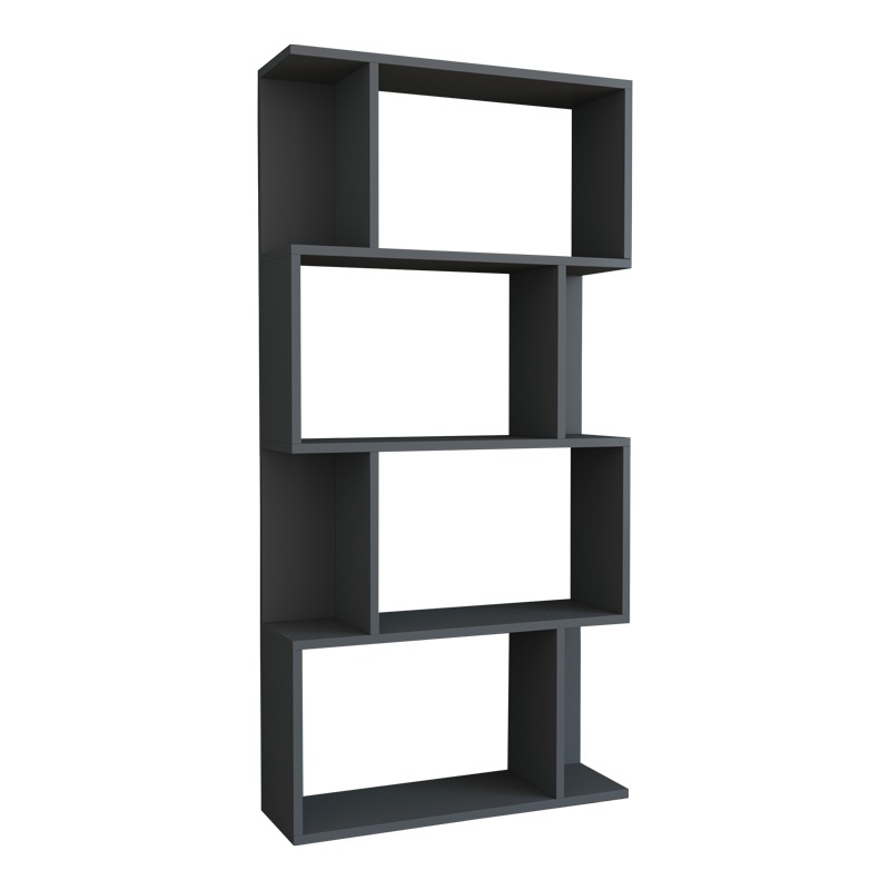 Biblioteca Kadu, Pako World, Antracit, 72x22x147 cm