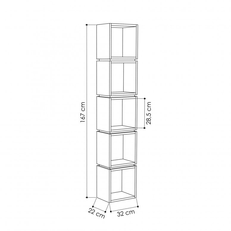 Biblioteca Multi - Oak, Alb - 2 | YEO