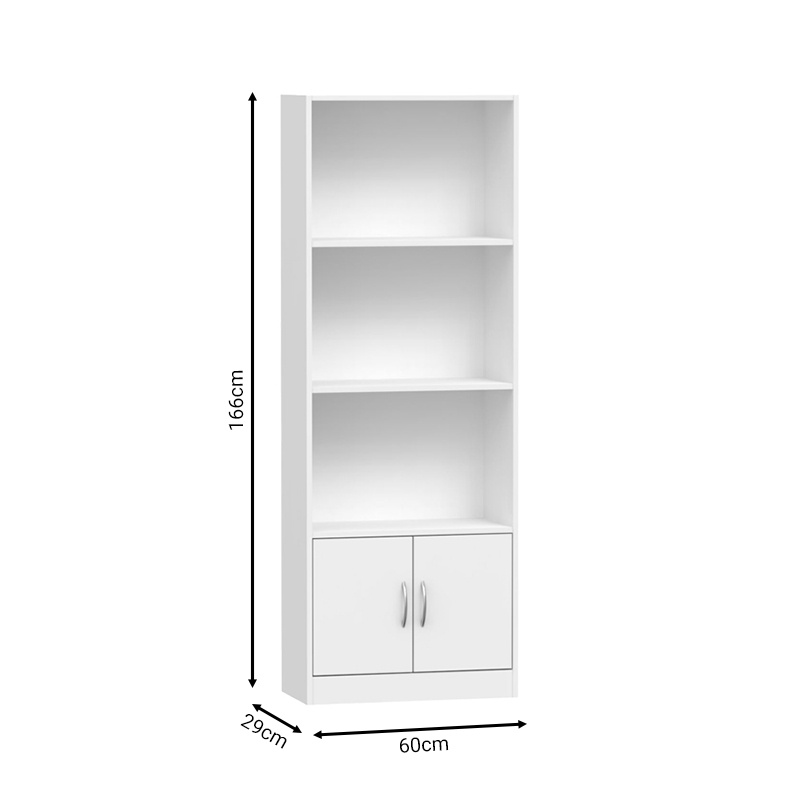 Biblioteca Negan Pako World Alb 60x29x166 cm