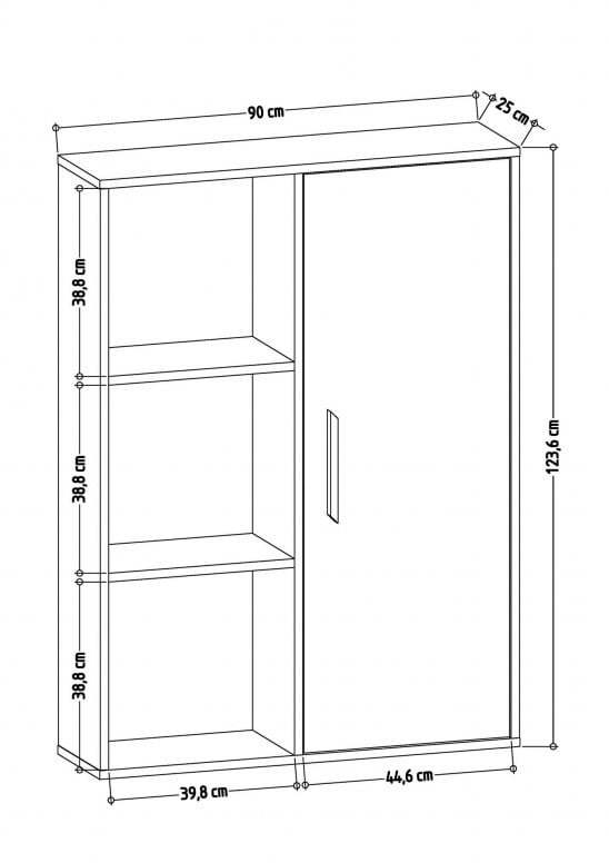 Biblioteca Patrick - Oak, Antracit - 3 | YEO