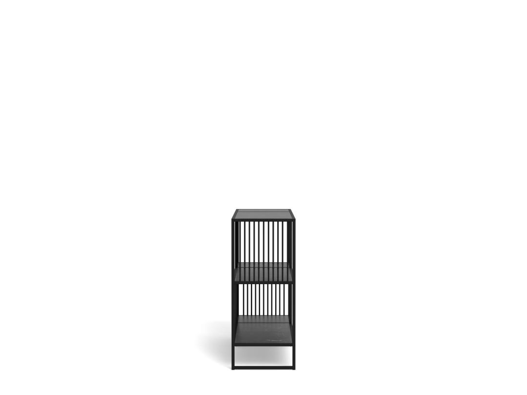 Biblioteca Strington, Negru, 83x120x35 cm - Imagine 5