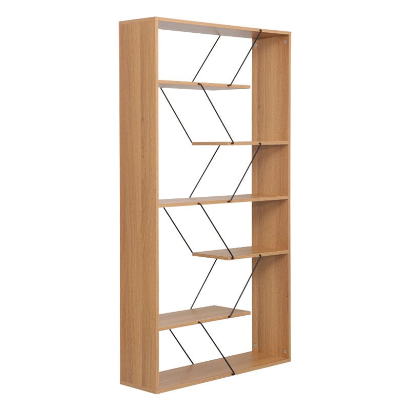 Biblioteca Tars sonoma - negru 168x24x157cm - 2 | YEO