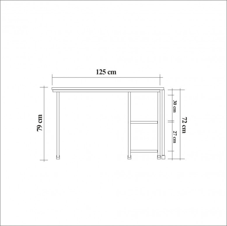 Birou Bera Atlantic Pine-Negru - 3 | YEO