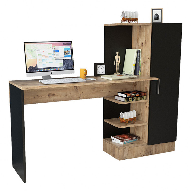 Birou Kary Oak - Negru 152.5x40x120 cm