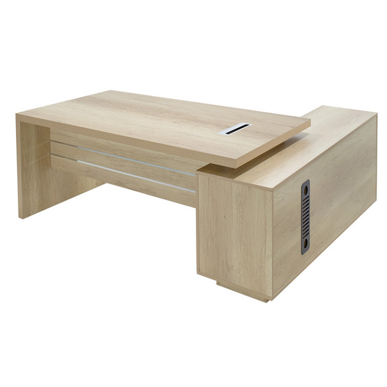 Birou Libon Oak 200x170x75 cm - 4 | YEO