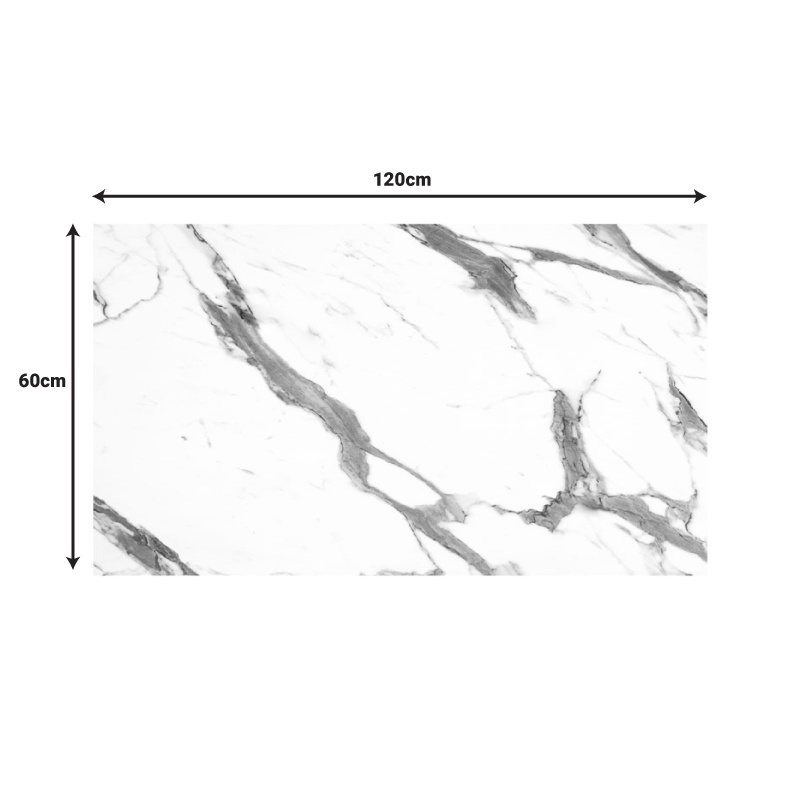 Blat de masa Melody, Pako World, Marmura Alba, 12mm, 69x120 cm