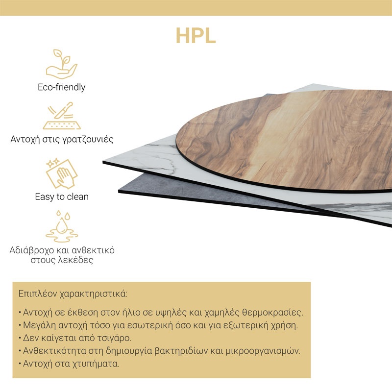 Blat de masa Verhia, Pako World, Gri inchis, Aspect marmura, 12 mm, 69 cm - 2 | YEO