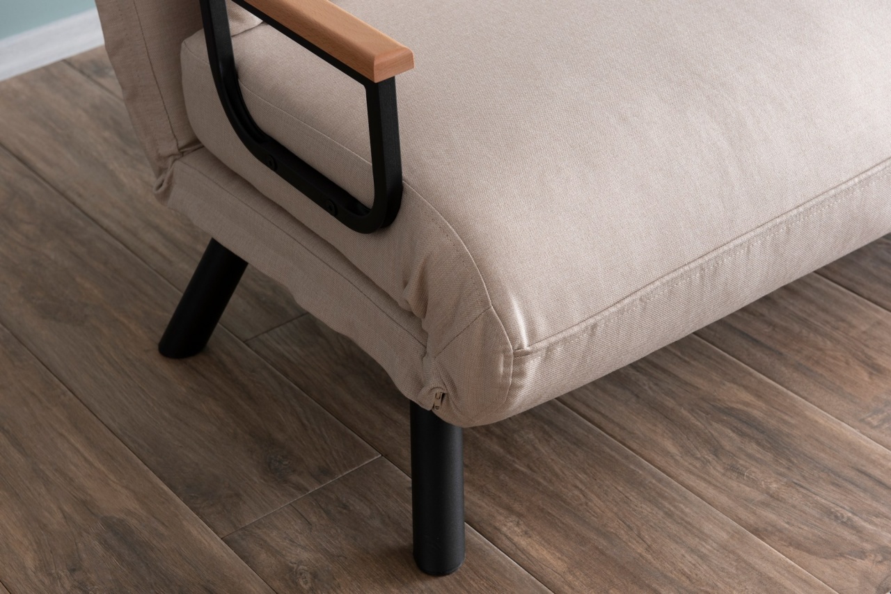 Canapea 2 locuri extensibila Sando Crem - 3 | YEO