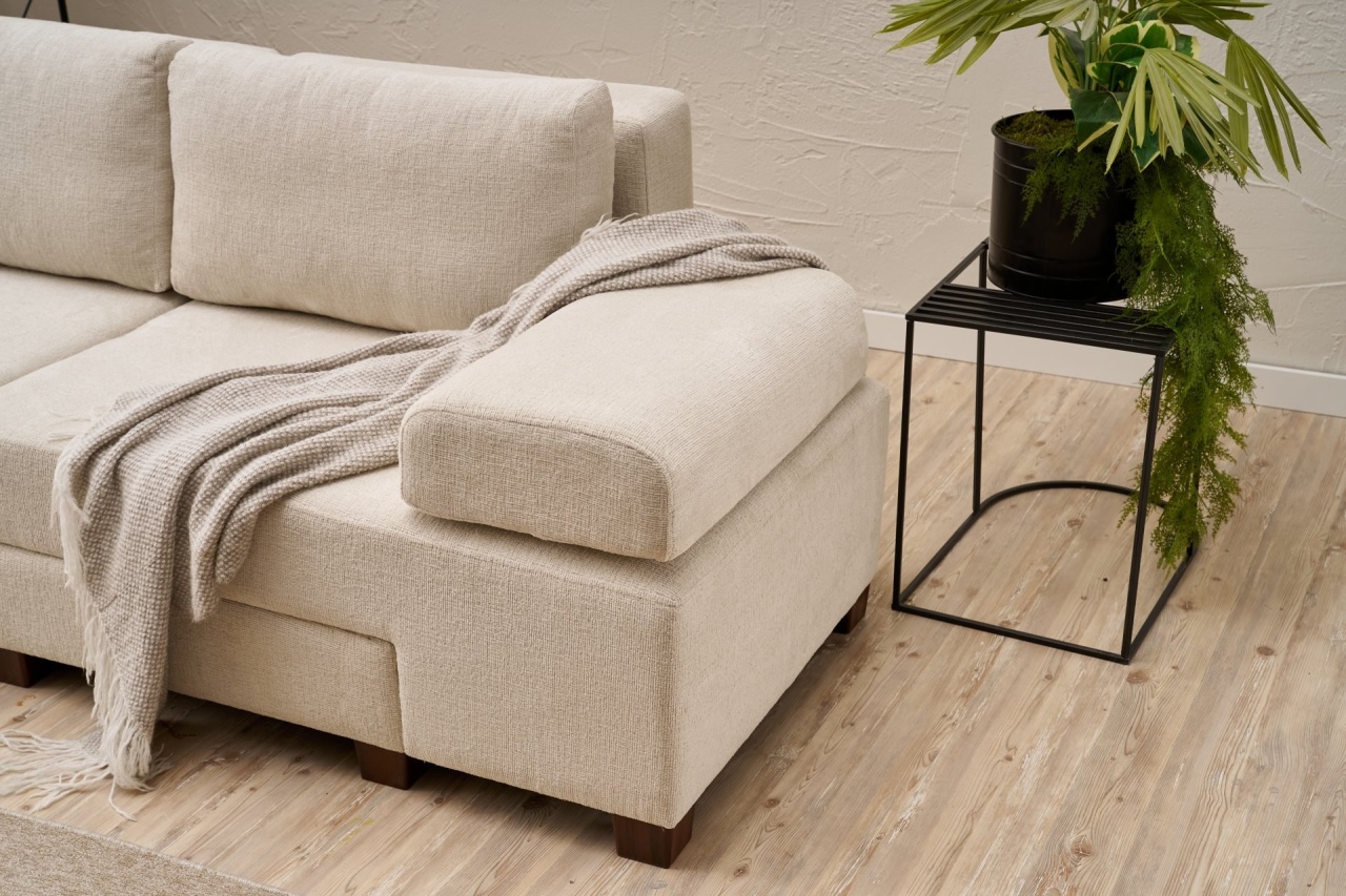 Canapea 3 locuri extensibila Perenna Crem - 2 | YEO