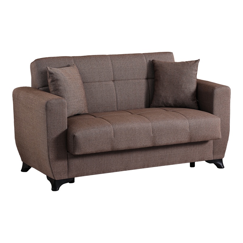 Canapea extensibila cu 2 locuri si spatiu de depozitare, Modesto, Pako, Maro 153x84x86 cm - 2