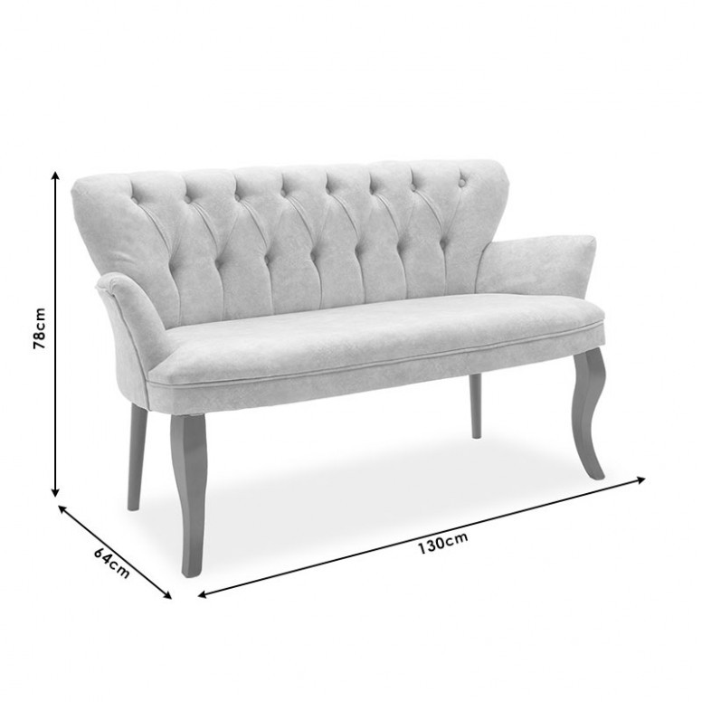 Canapea Samara 2 Locuri Bej 130x64x78 cm