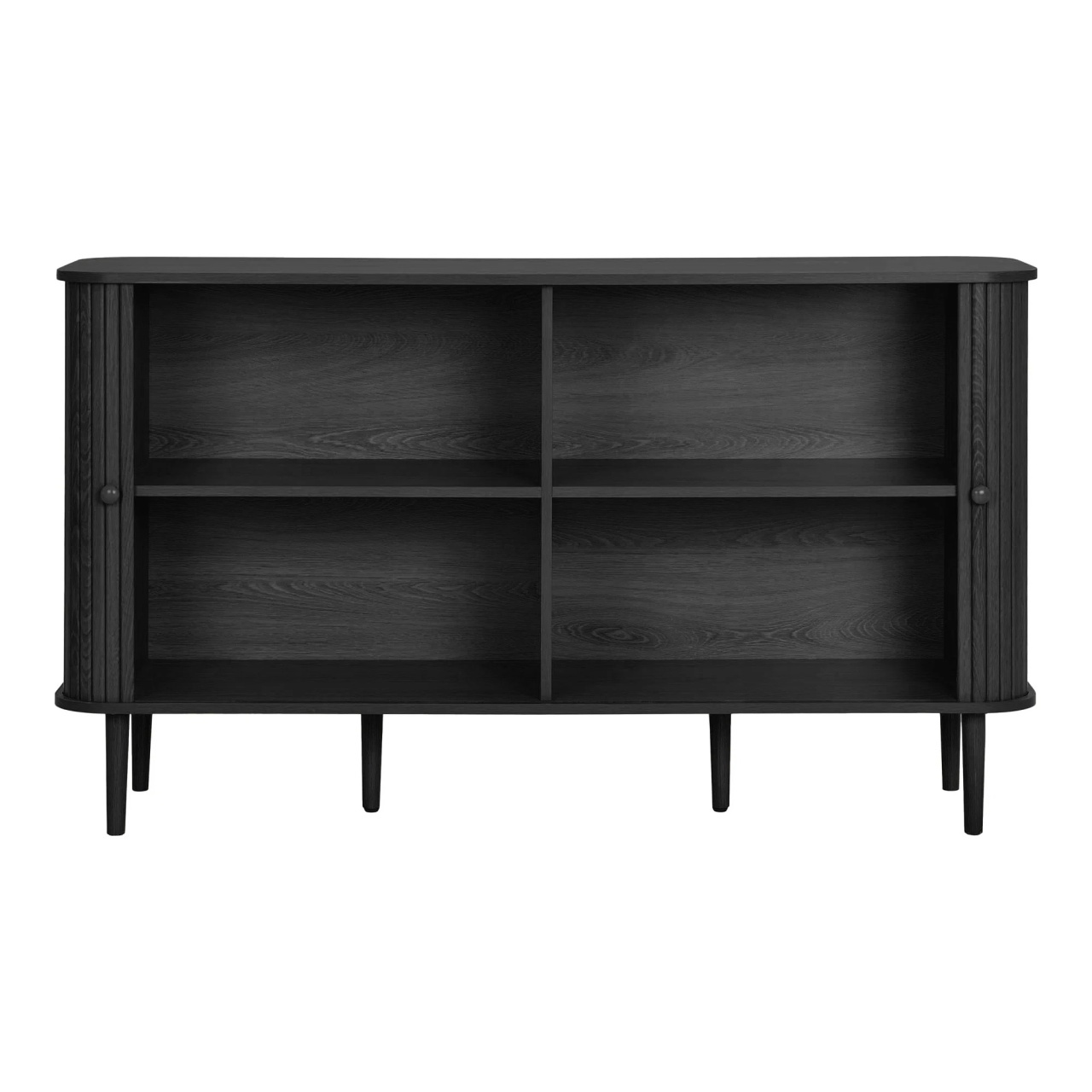 Comoda Nikko, Negru, 140x40x79 cm - Imagine 4