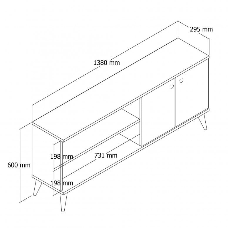 Comoda TV Everest1572 Oak - 4 | YEO