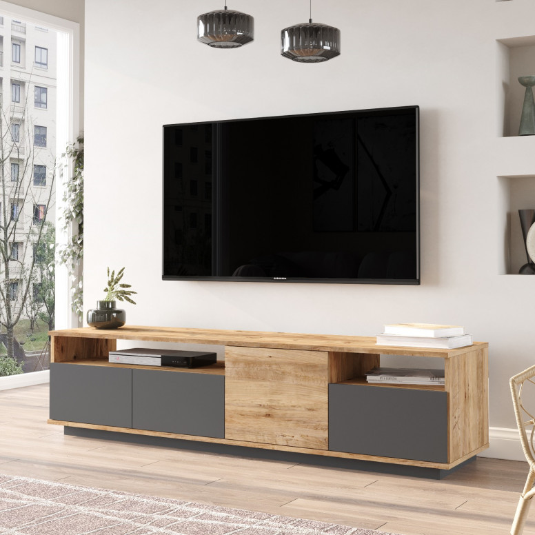 Comoda TV FR5 Athlantic Pine-Antracit - 1 | YEO