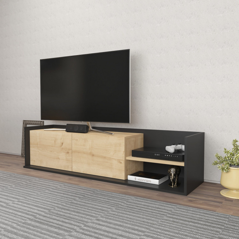 Comoda TV Krog - Antracit, Oak - 2 | YEO