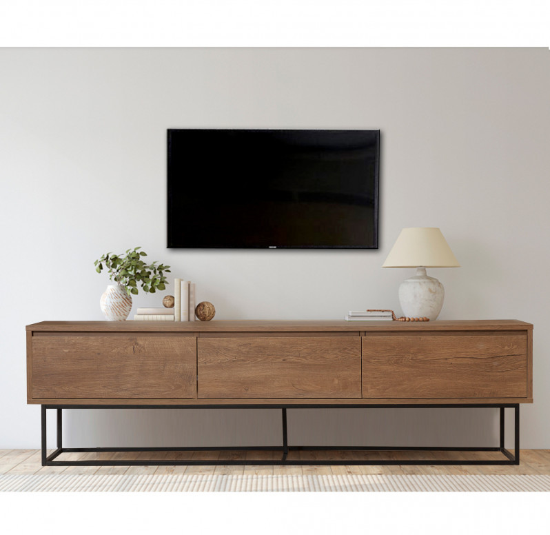 Comoda TV Milo 180 Walnut-Negru