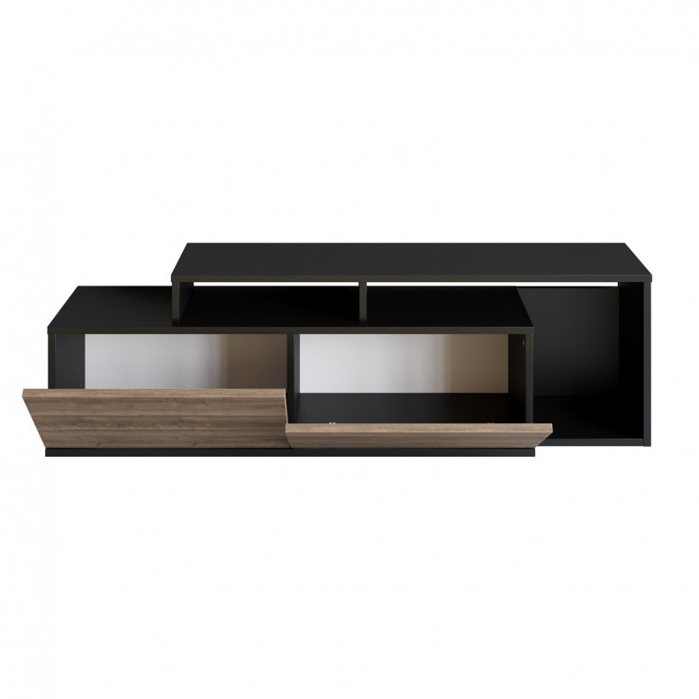 Comoda TV Nexera - Negru, Walnut - 3 | YEO