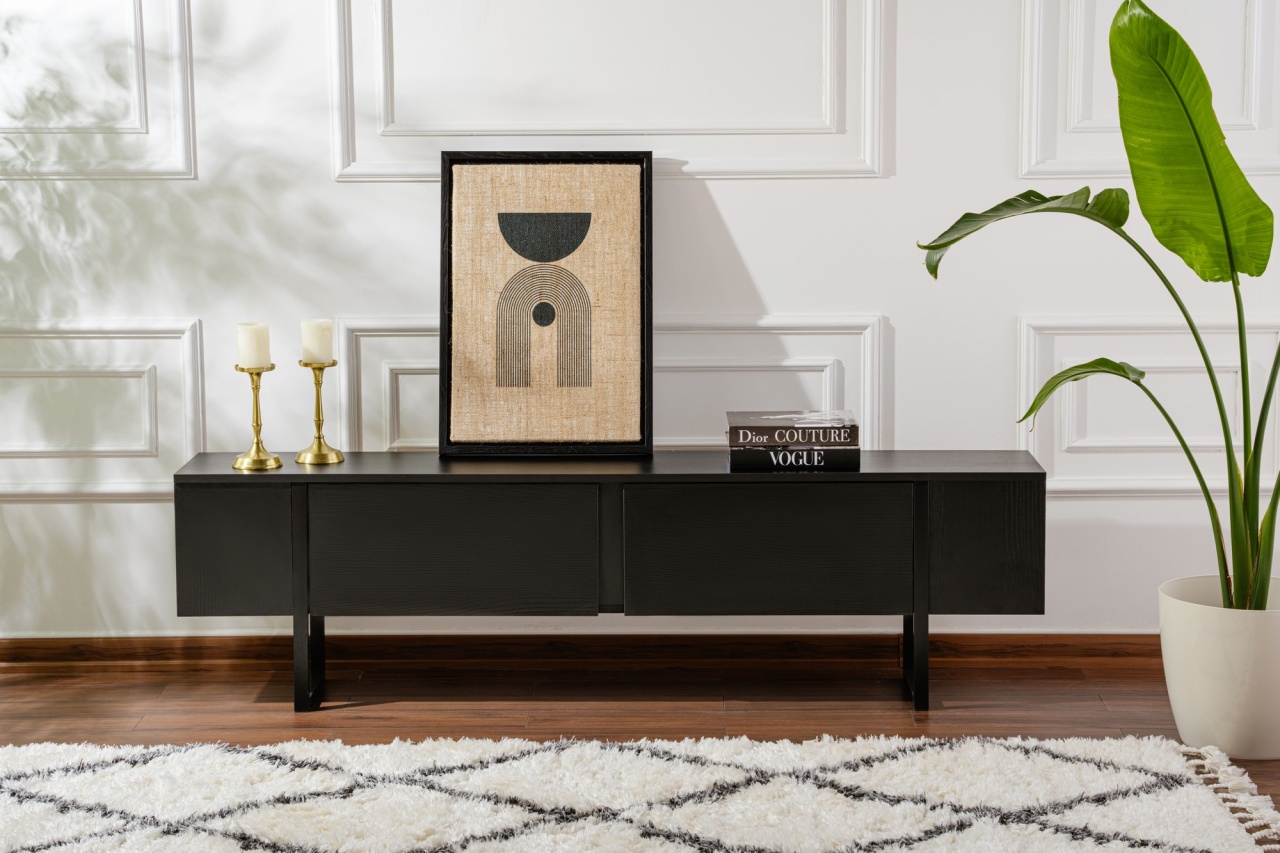 Comoda TV Serenity Negru - 2 | YEO